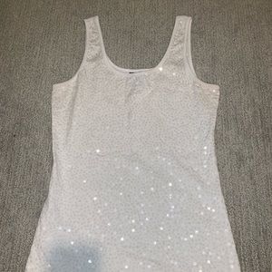 💰3/$15💰 White sequin Rue 21 tank top